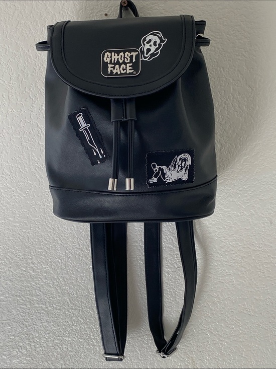 Ghost Face Patches Slouch Mini Backpack NWOT